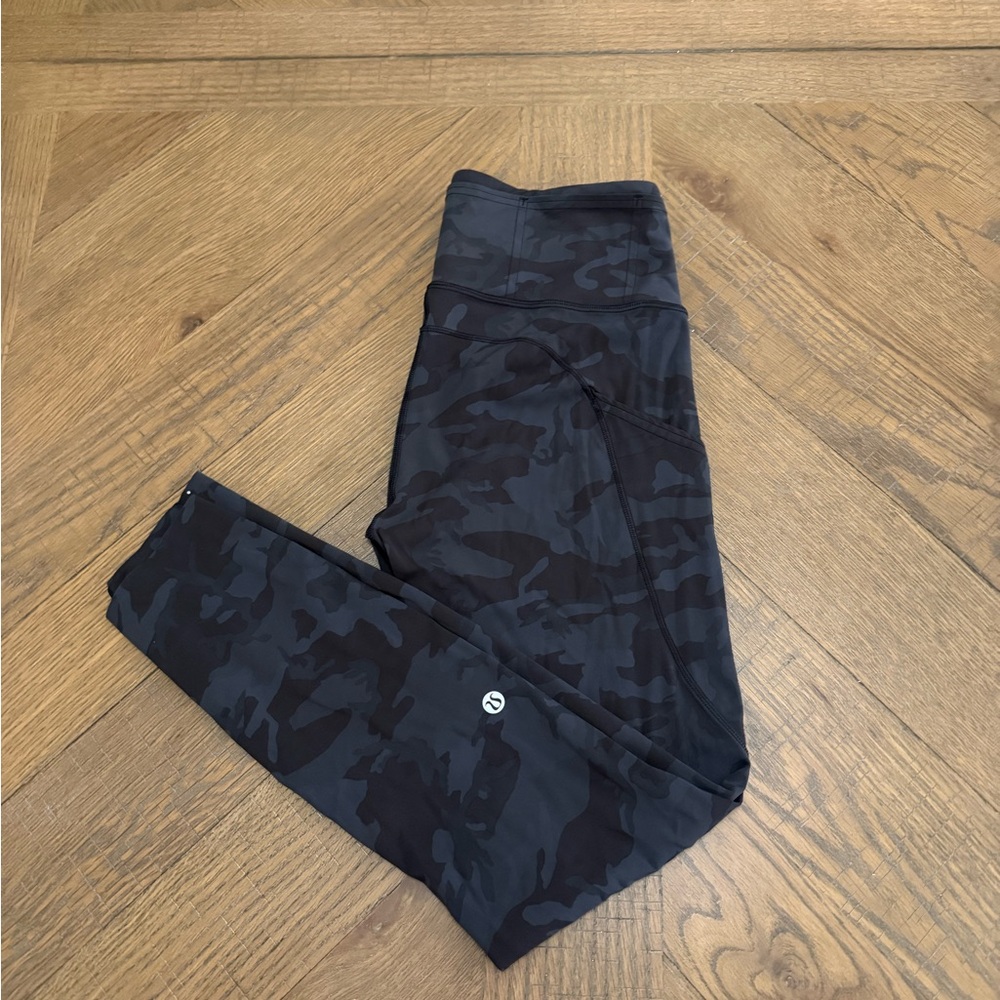 Lululemon Athletica Black Camouflage Leggings